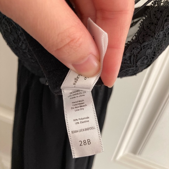 NWOT The Little Bra Company black lace babydoll 28B - Picture 4 of 7